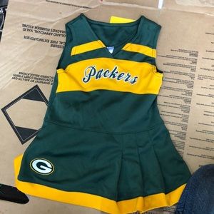 Toddler girls Green Bay packers cheer leader